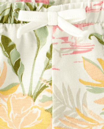 Baby Girls Tropical Ruffle Shorts 3-Pack