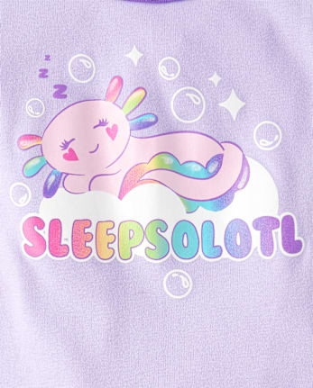 Girls Axolotl Snug Fit Cotton Pajamas