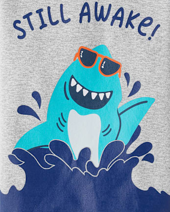 Toddler Boys Shark Snug Fit Cotton Pajamas