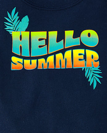 Baby And Toddler Boys Hello Summer Snug Fit Cotton Pajamas