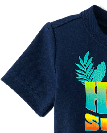Pyjamas en coton ajustés Hello Summer pour bébés et petits garçons