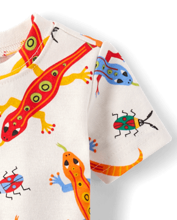 Baby And Toddler Boys Lizard Snug Fit Cotton Pajamas