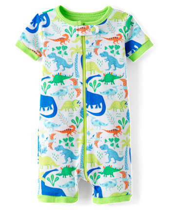 Baby And Toddler Boys Dino Snug Fit Cotton One Piece Pajamas