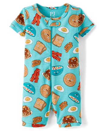 Baby And Toddler Breakfast Snug Fit Cotton One Piece Pajamas
