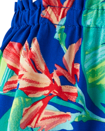 Baby Girls Matching Family Tropical Ruffle Swing Dress