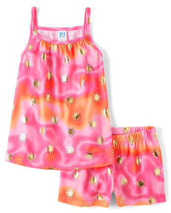 Girls Tie Dye Foil Sun Pajamas