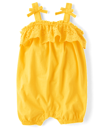 Baby Girls Eyelet Ruffle Romper
