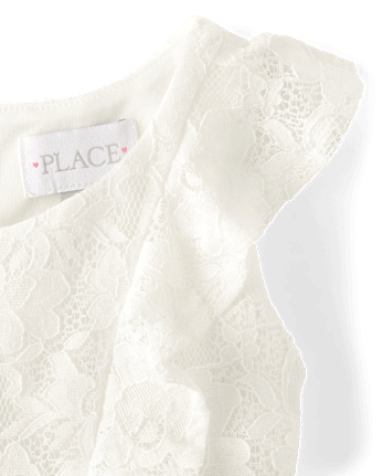 Girls Lace Tiered Dress