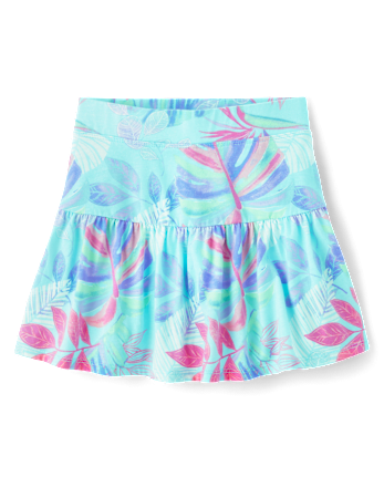 Girls Print Tiered Skort