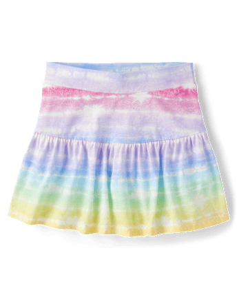Girls Print Tiered Skort