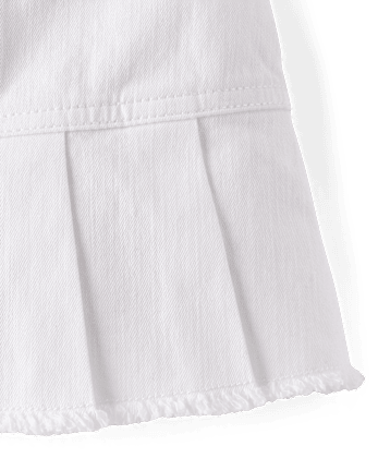 Jupe-short plissée en sergé pour fille