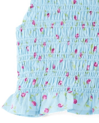 Girls Floral Tiered 2-Piece Outfit Set