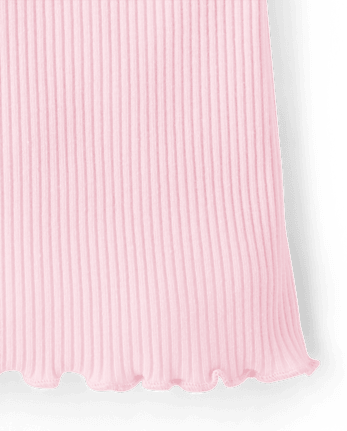 Girls Print Ribbed Cropped Baby Tee