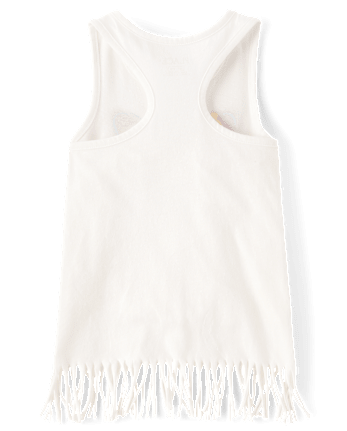 Girls Graphic Fringe Tank Top
