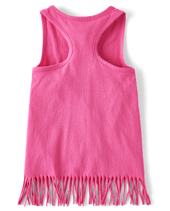 Girls Graphic Fringe Tank Top