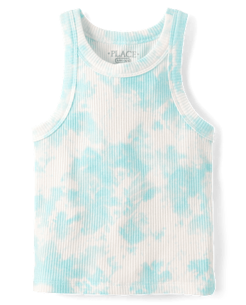Girls Tie Dye Ribbed Tank Top