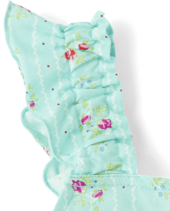 Girls Floral Tiered Tank Top