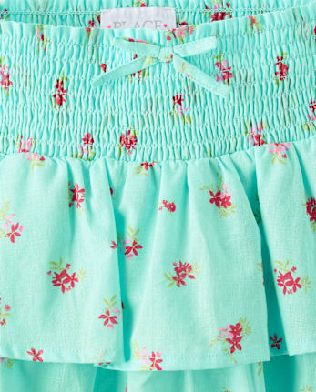 Jupe à volants froncés pour filles
