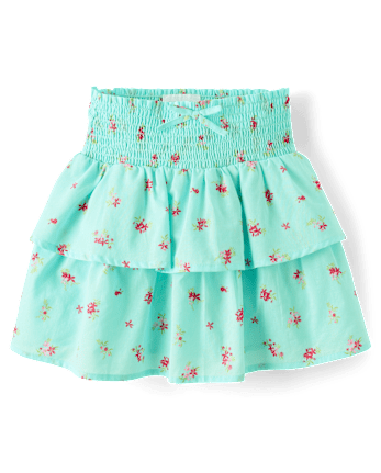 Jupe à volants froncés pour filles