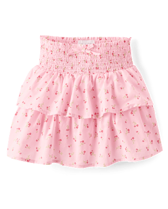 Jupe à volants froncés pour filles