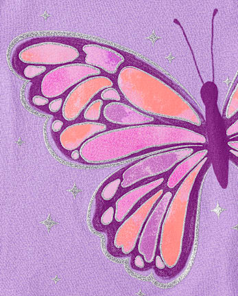 Baby And Toddler Girls Butterfly Graphic Tee