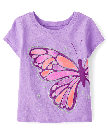 Baby And Toddler Girls Butterfly Graphic Tee