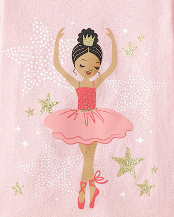 T-shirt graphique ballerine pour bébé et petite fille