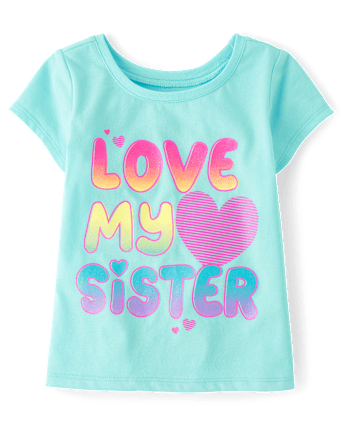 Baby And Toddler Girls Love My Sister Graphic Tee