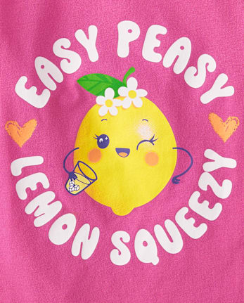 Baby And Toddler Girls Lemon Graphic Tee