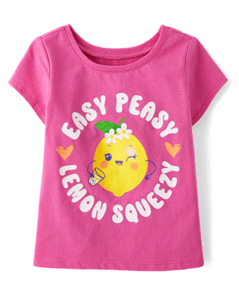 Baby And Toddler Girls Lemon Graphic Tee