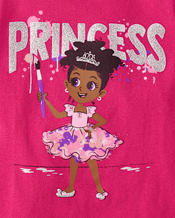 Baby And Toddler Girls Princess Graphic Tee