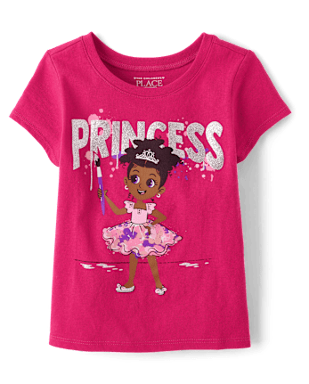 Baby And Toddler Girls Princess Graphic Tee