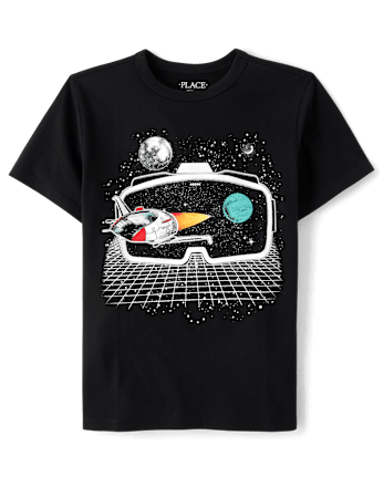 Boys Space Video Game Graphic Tee