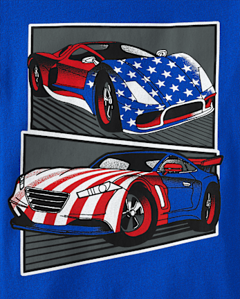 T-shirt graphique voiture de course pour garçon
