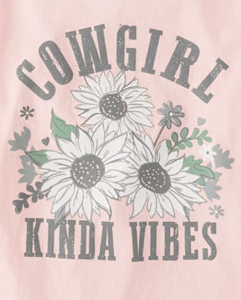 Girls Cowgirl Vibes Graphic Tee