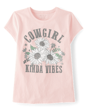 Girls Cowgirl Vibes Graphic Tee