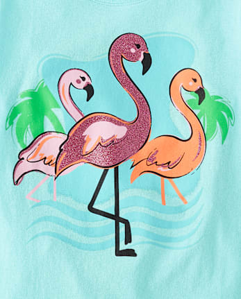 Girls Flamingo Graphic Tee