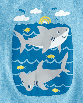 Baby And Toddler Boys Shark Graphic Tee