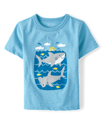 Baby And Toddler Boys Shark Graphic Tee