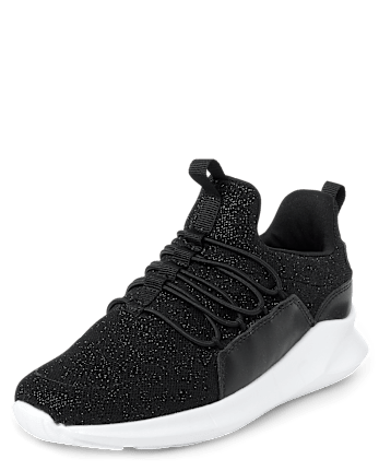 Girls Glitter Running Sneakers
