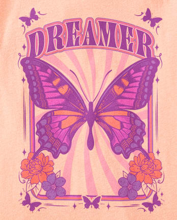 Girls Butterfly Dreamer Graphic Tee