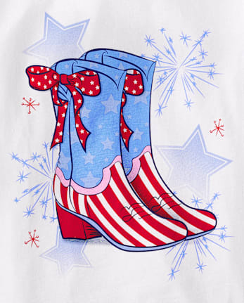 Girls American Cowgirl Boots Graphic Tee