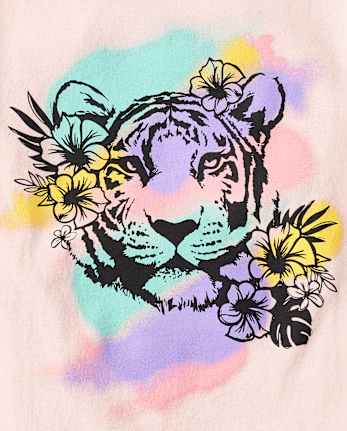 Girls Tiger Graphic Tee