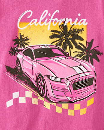 Girls Car Graphic Tee