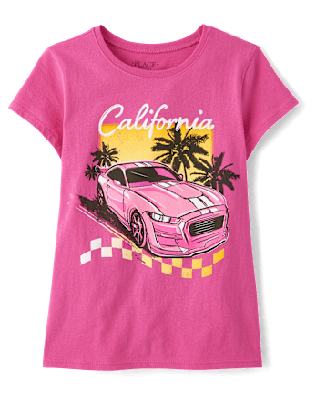Girls Car Graphic Tee