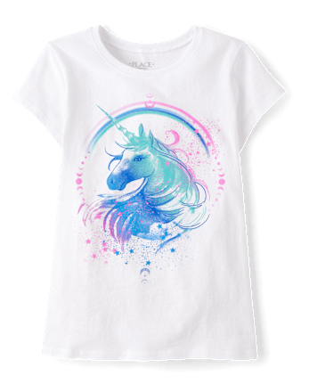 Girls Unicorn Graphic Tee