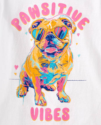 Girls Dog Graphic Tee