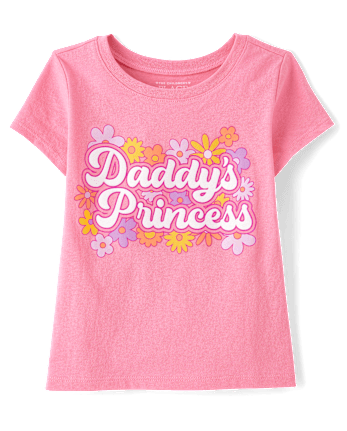 Baby And Toddler Girls Daddy's Princess Graphic Tee