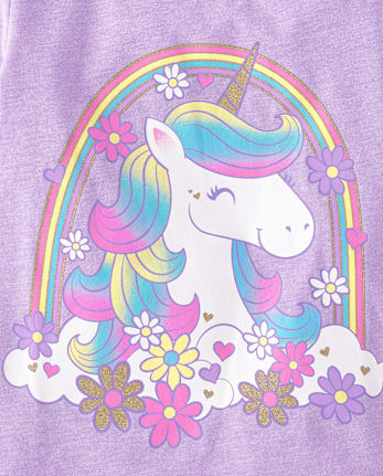 Baby And Toddler Girls Unicorn Graphic Tee