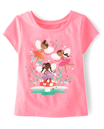 Baby And Toddler Girls Fairy Graphic Tee